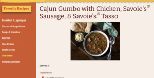 Cajun Gumbo with Chicken Savoies Sausage