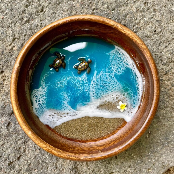 Sea Turtle Scene Decorative Bowl