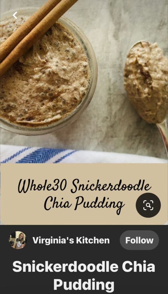 whole30 snickerdoodle chia seed pudding