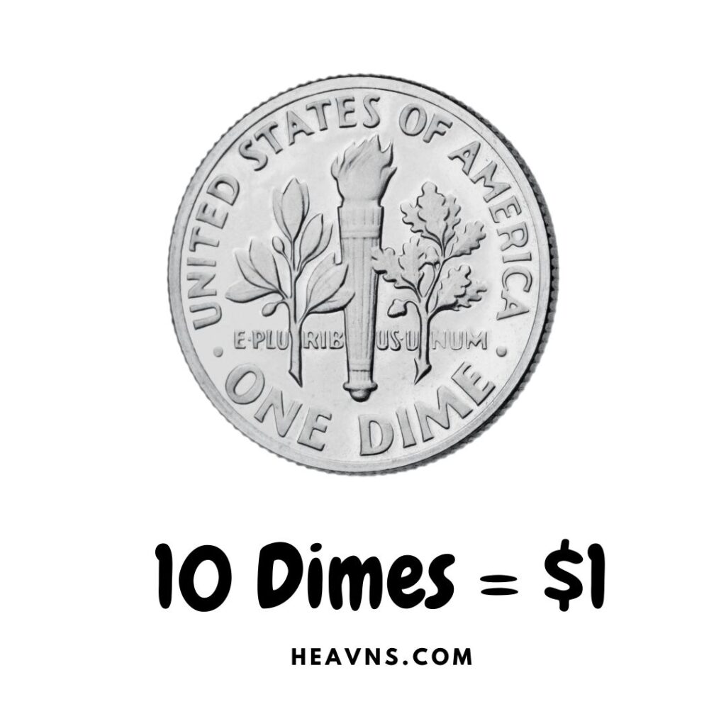 10 dimes = $1