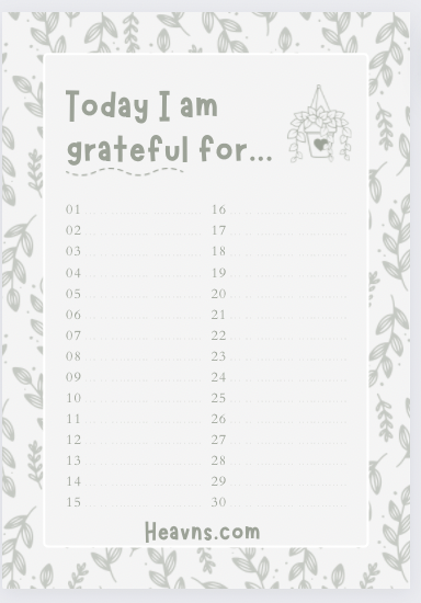 Free Gratitude Journal